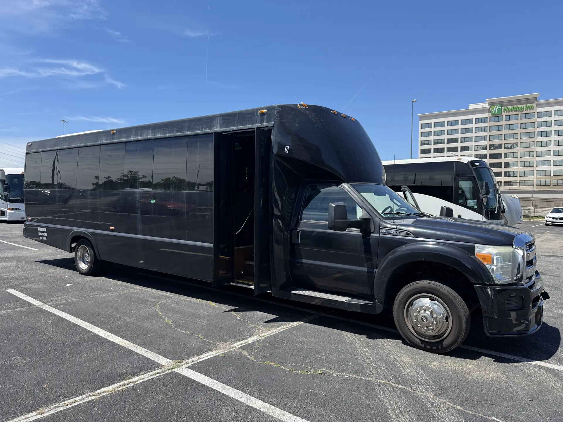 Party bus at night in the DMV
